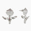 Paphiopedilum Barbatum Stud Earrings (Sterling Silver)