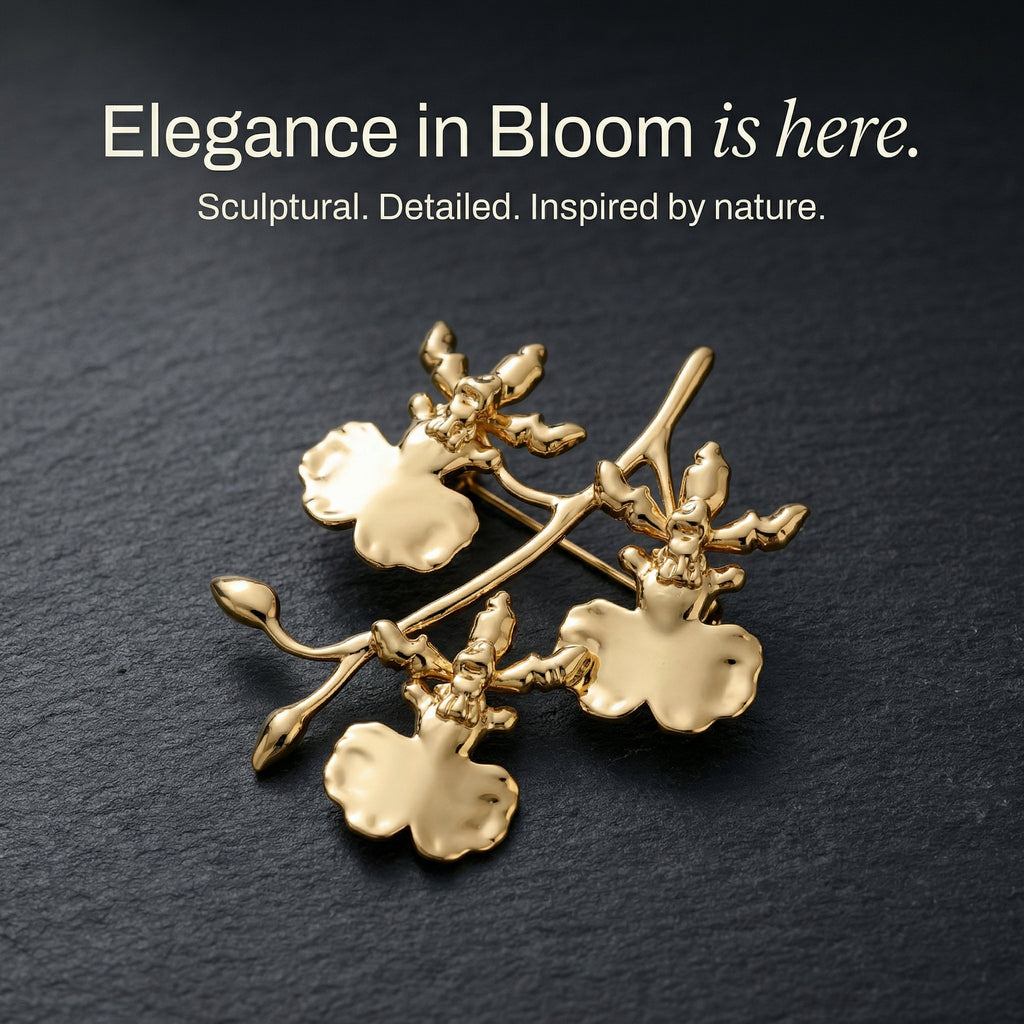 Dancing Lady Oncidium Brooch
