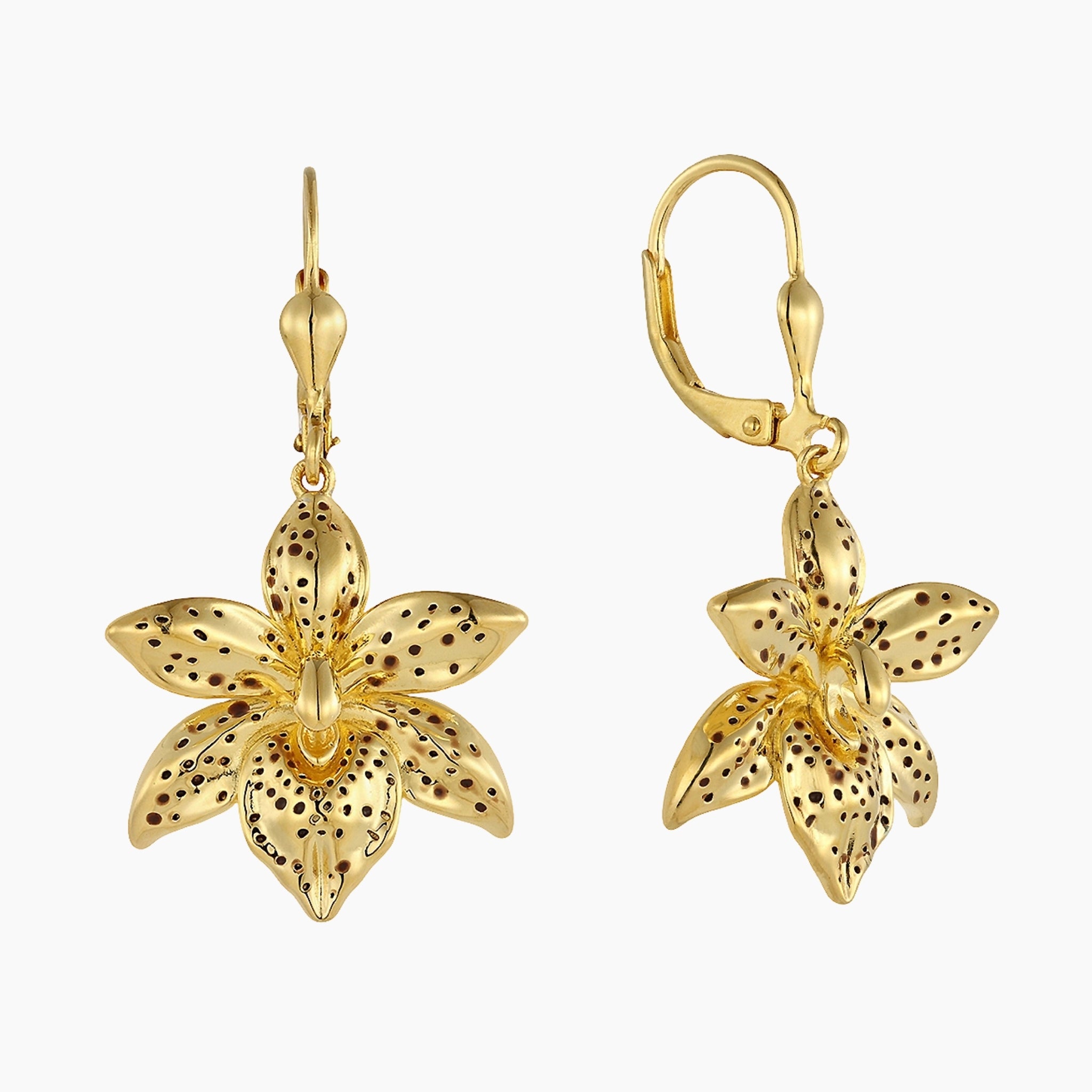 Cycnodes Leopard’s Gold Earrings (Gold Vermeil) Main image