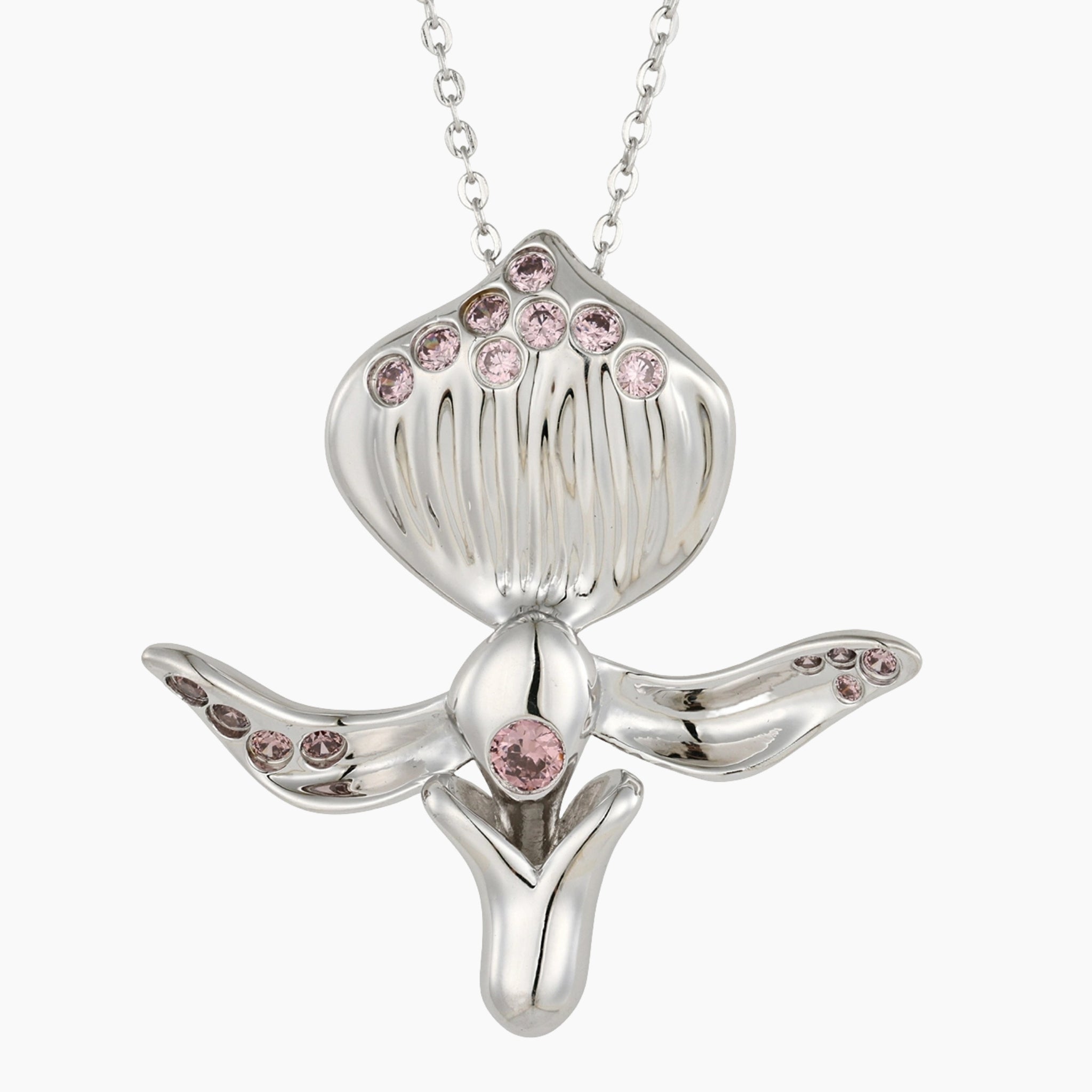 Paphiopedilum Barbatum Necklace (Sterling Silver) Main image