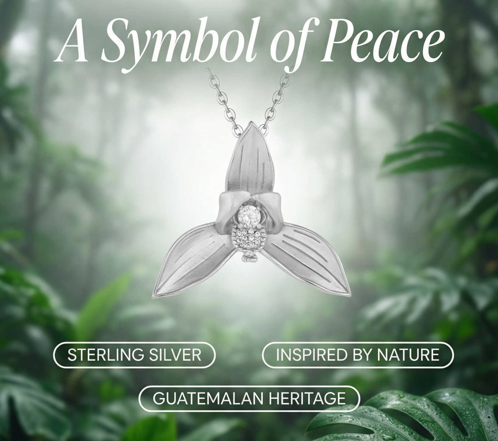 Monja Blanca Pendant Necklace (Sterling Silver) Secondary image